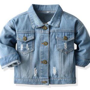 Unisex Ripped Denim Jacket